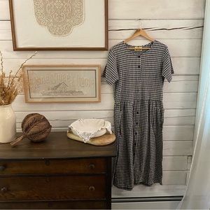 Vintage Gingham MIDI Dress